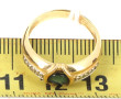 Bague jonc deux ors, 18 cts, poinçon têt