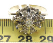 Bague en or gris 18 carats, poinçon tête