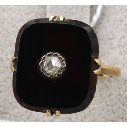 Bague ancienne en or jaune 18 cts, poinç