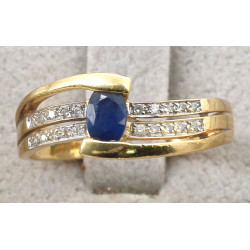 Bague en or jaune 18 cts, poinçon tête d