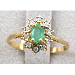 Bague en or jaune 18 cts, poinçon tête d