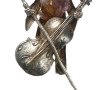 Importante broche chat au violoncelle en
