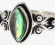 Bague en argent et coquille d'ormeaux, p