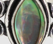 Bague en argent et coquille d'ormeaux, p