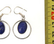 Paire de BO circulaires en argent et lap