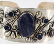 Important bracelet manchette en argent 9