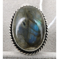 Bague en labradorite et argent 925ème, p