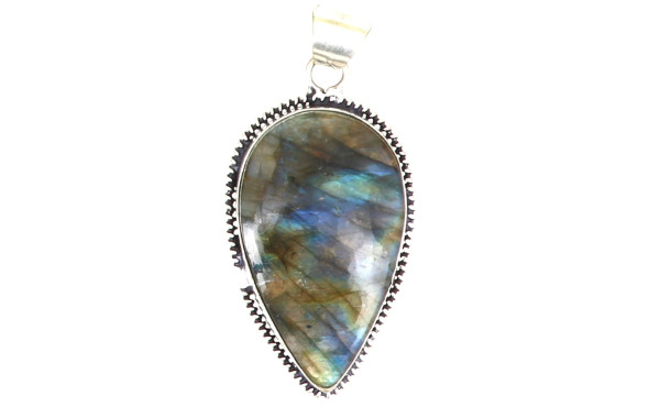Pendentif en labradorite, monture argent