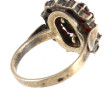 Bague en vermeil 800ème, et strass façon