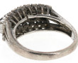 Bague jonc en argent 925ème, pierres bla