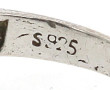 Bague jonc en argent 925ème, pierres bla
