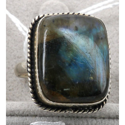 Bague en labradorite et argent 925ème, p