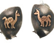 Paire de BO en argent 925ème et or 18 ct