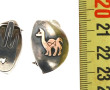 Paire de BO en argent 925ème et or 18 ct