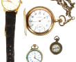 Montre de gousset en plaqué or avec chaî