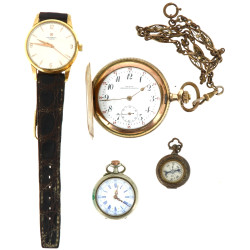 Montre de gousset en plaqué or avec chaî