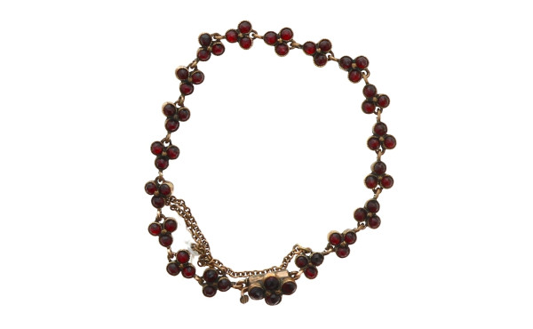 Bracelet en vermeil serti de strass roug