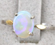 Bague en or 14 cts (585ème), sertie d'un
