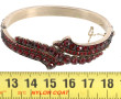 Bracelet jonc ouvrant en vermeil serti d