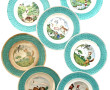 FABLES DE LA FONTAINE - 7 assiettes à de