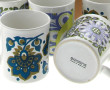 18 mugs en faîence anglaise décor inspir