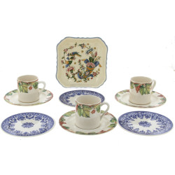 GIEN - 3 petites assiettes à pain en faï