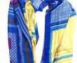Grand foulard en viscose et soie, multic
