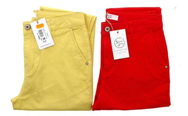 SARAH JOHN - 2 pantalons chino 7/8 ème, 