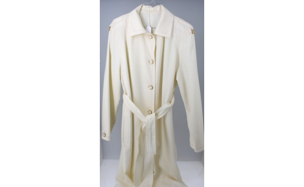 Claude HAVREY - Trench blanc cassé, tail