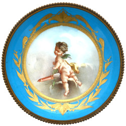 SEVRES - Coupelle en porcelaine polychro