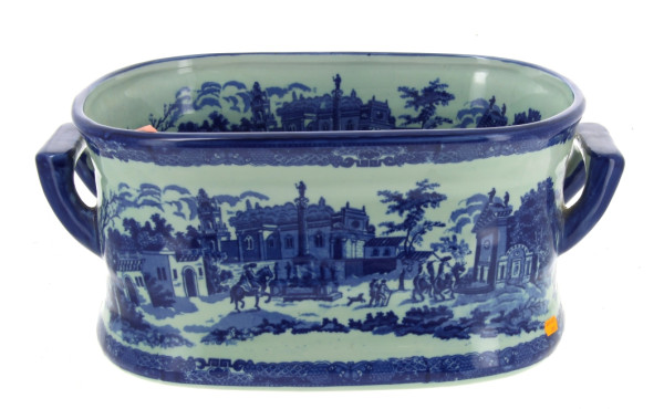 Grand bassin jardinière en porcelaine dé