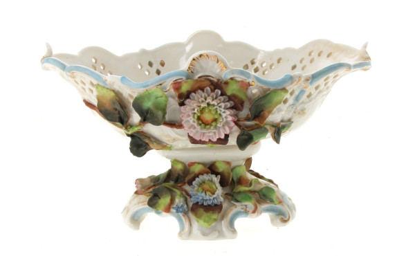 Jardinière en porcelaine décor floral en