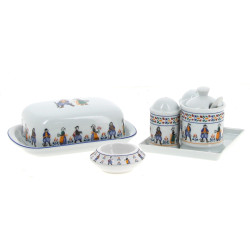 François LE VILLEC - Lot en porcelaine d