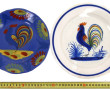 QUIMPER - COQS - Lot de 4 assiettes en f