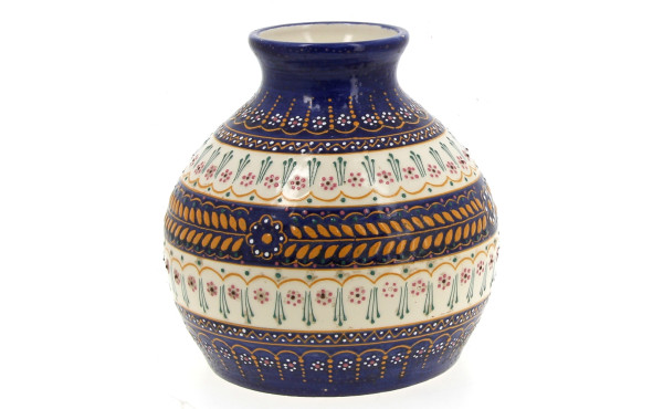 HB Quimper - Vase boule à décor perlé H.