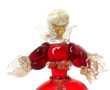 Vase en verre bullé couleur cognac, dans