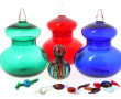 Lot de verreries de couleurs comprenant 
