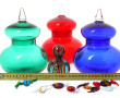 Lot de verreries de couleurs comprenant 