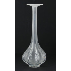 LALIQUE France - Vase soliflore à long c