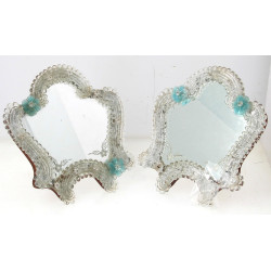 VENISE - Paire de petits miroirs en verr