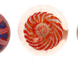 Lot de 3 boules presse-papier dont 2 à d
