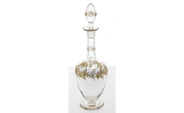 Carafe ancienne avec bouchon, à décor do