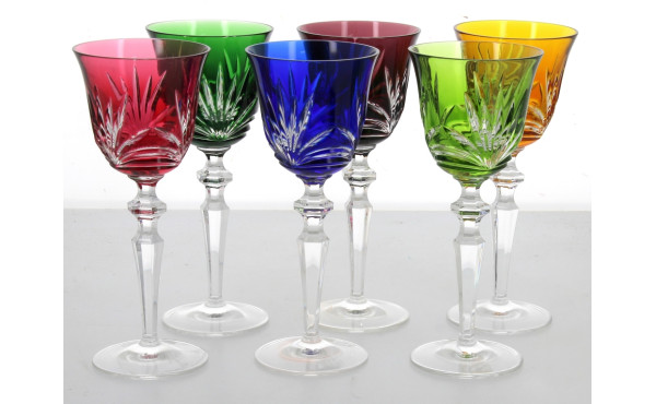 LES GRANDS DUCS - 6 verres à pied en cri