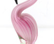 Flamant rose en verre filé, H 20,5 cm