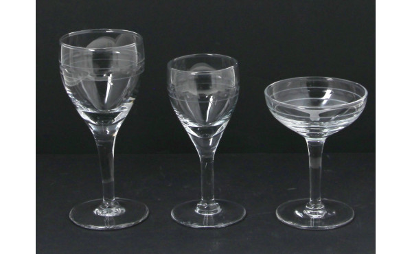 Partie de service de verres en verre com