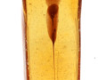 Vase à section carrée en verre bullé cou