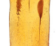 Vase à section carrée en verre bullé cou