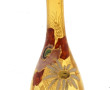 Carafe circa 1900 en verre ambre à décor