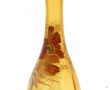 Carafe circa 1900 en verre ambre à décor