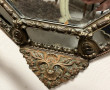 Miroir à parecloses XIXème en laiton tra